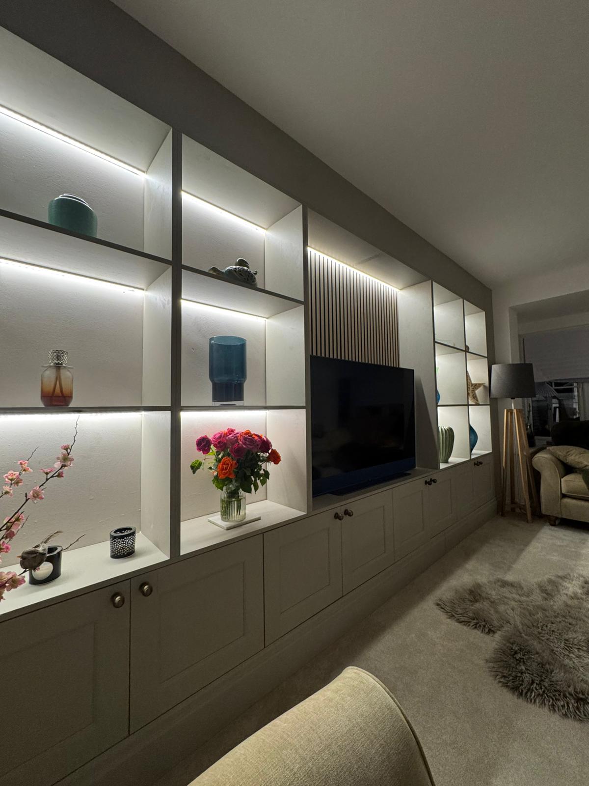Media Wall & Dressing Room